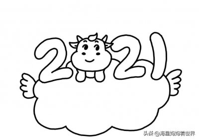 ​新年素材简笔画、水彩画大全，新年海报、贺卡再也不用愁啦