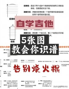 ​【自学吉他】5张图教你看 会谱子