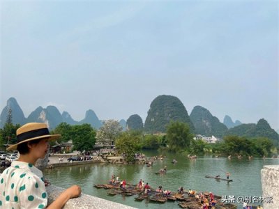 ​桂林阳朔十里画廊骑行路线，遇龙河200元竹筏漂流攻略，值得收藏