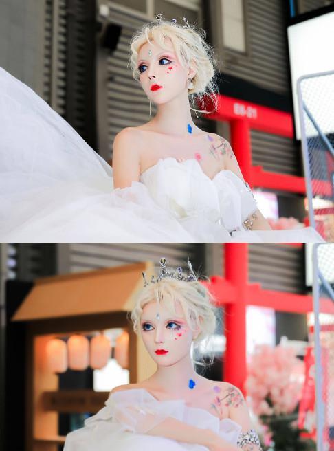 中国“真人芭比”第一人，上妆之后美如画，却因嘴巴太小吃肠都难