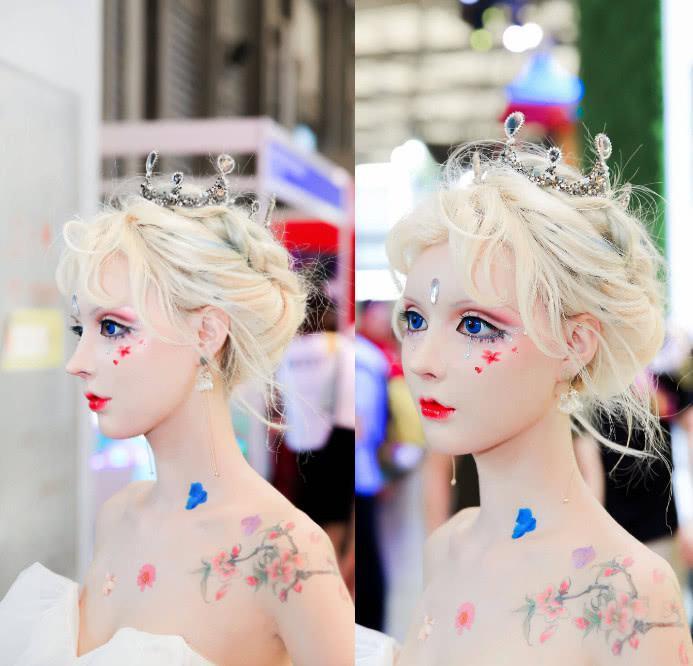 中国“真人芭比”第一人，上妆之后美如画，却因嘴巴太小吃肠都难