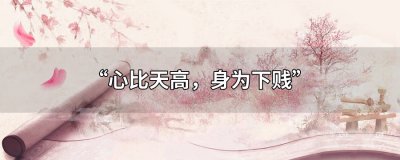 ​心比天高身为下贱
