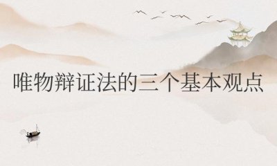 ​唯物辩证法的三个基本观点例子