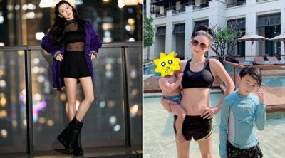 ​张柏芝带娃香港被偶遇，三仔颜值成焦点，频传怀第四胎生图有玄机