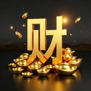 ​祝福旺财头像：点字成金，所愿皆得