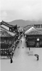 ​大水冲破城门临海古城被淹