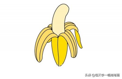 ​每天学一幅简笔画-香蕉简笔画画法步骤图片