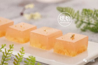 ​只需一包白凉粉 在家也能做 米其林餐厅级甜点——水蜜桃冻