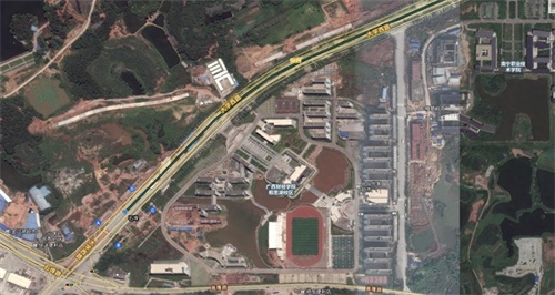 看广西财经学院相思湖校区10年间的卫星图变化