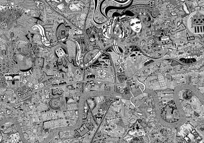 ​英艺术家手绘特色伦敦地图 兼具艺术性与独特性